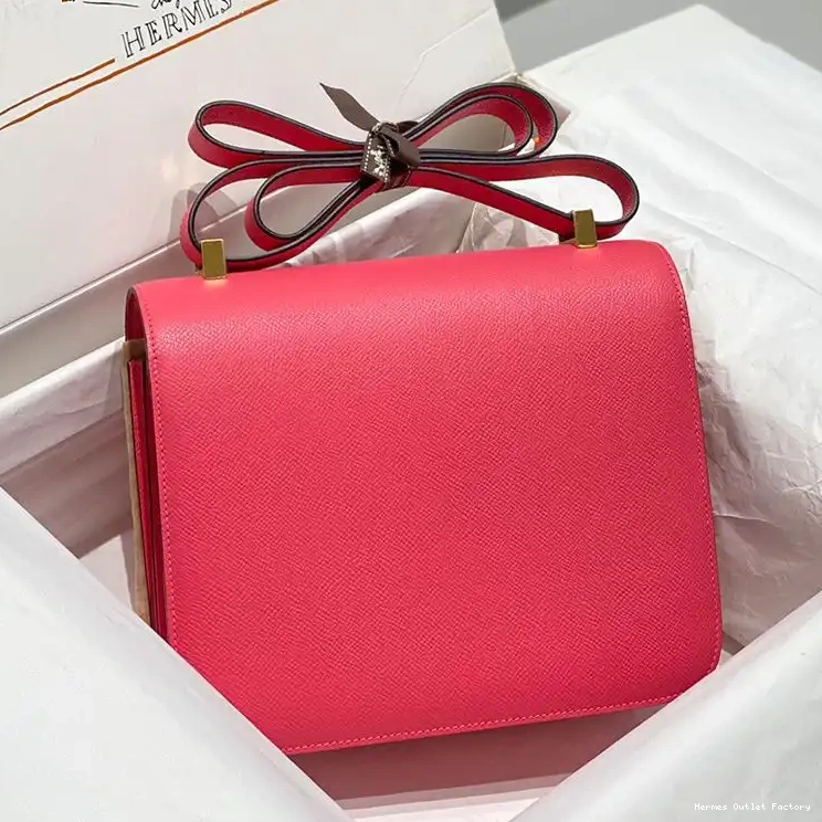 Cheap Epsom Leather Bag Gold Constance Rose In Hardware Hermes 0417